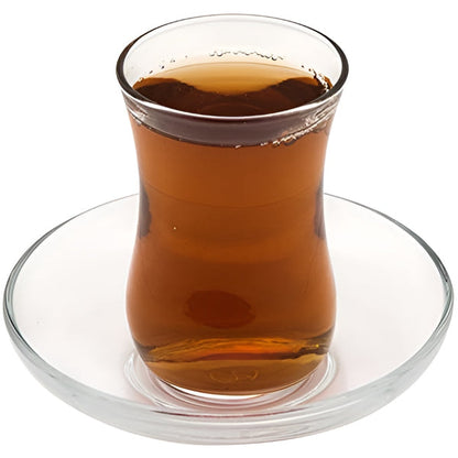 Turkish Tea Glass Set 6 Piece Small 120ml Turkish Tea Glass and Saucer Set