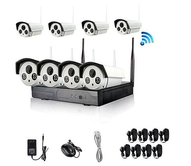 HD 8 Channel 720P Wireless IP Camera CCTV Security Surveillance System NVR KIT