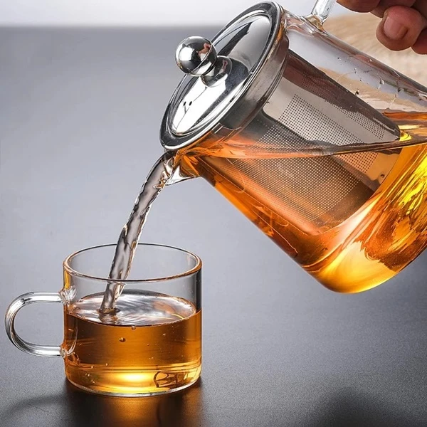 Borosilicate Glass Teapot 1 3L Borosilicate Glass Teapot with Stainless Steel Infusion