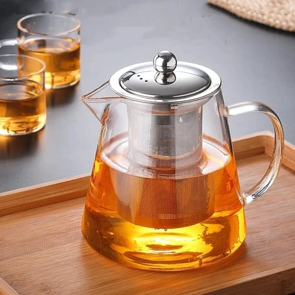 Borosilicate Glass Teapot 1 3L Borosilicate Glass Teapot with Stainless Steel Infusion