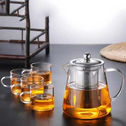 Borosilicate Glass Teapot 1 3L Borosilicate Glass Teapot with Stainless Steel Infusion