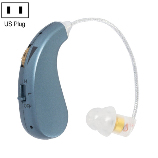 Portable Rechargeable Invisible Hearing Aid US Plug Blue