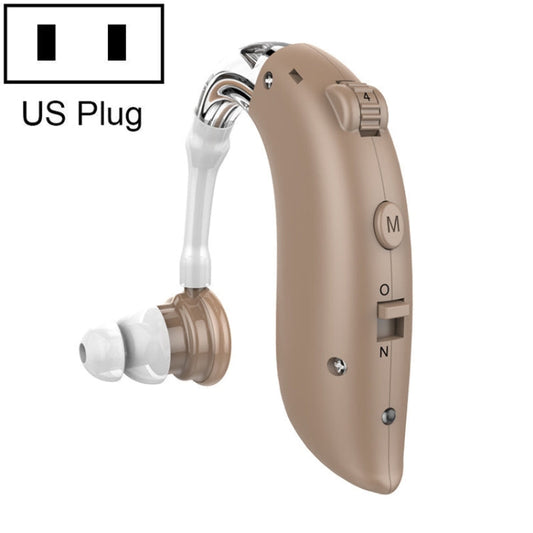 GM 105 Smart Noise Cancelling Ear hook Rechargeable Elderly Hearing Aids Spec US Pulg Skin Color