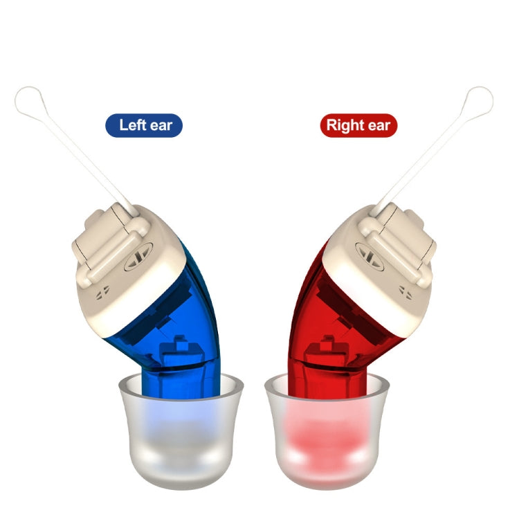 AN127 Invisible In Ear Hearing Aid Sound Amplifier For The Elderly And Hearing Impaired Skin Color Left Ear