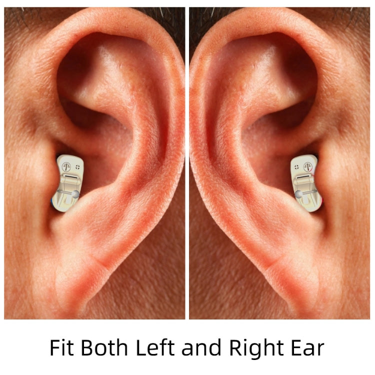 AN127 Invisible In Ear Hearing Aid Sound Amplifier For The Elderly And Hearing Impaired Black Left Ear