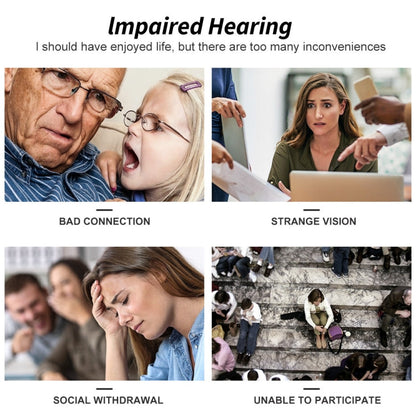 AN127 Invisible In Ear Hearing Aid Sound Amplifier For The Elderly And Hearing Impaired Skin Color Left Ear