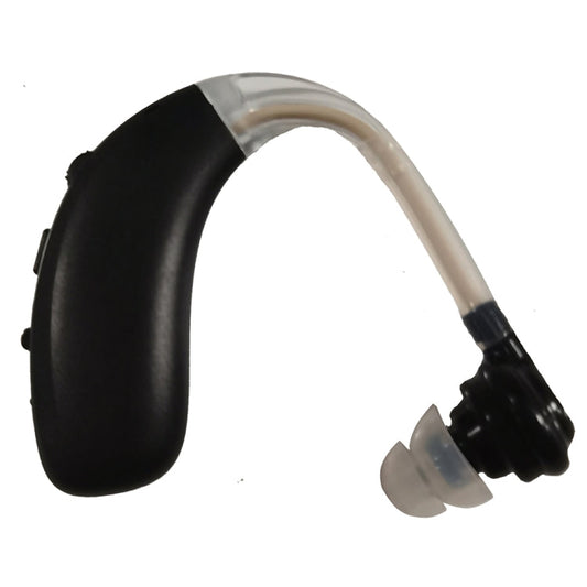 USB Charging Earhook Noise Reduction Hearing Aid Sound Amplifier Black